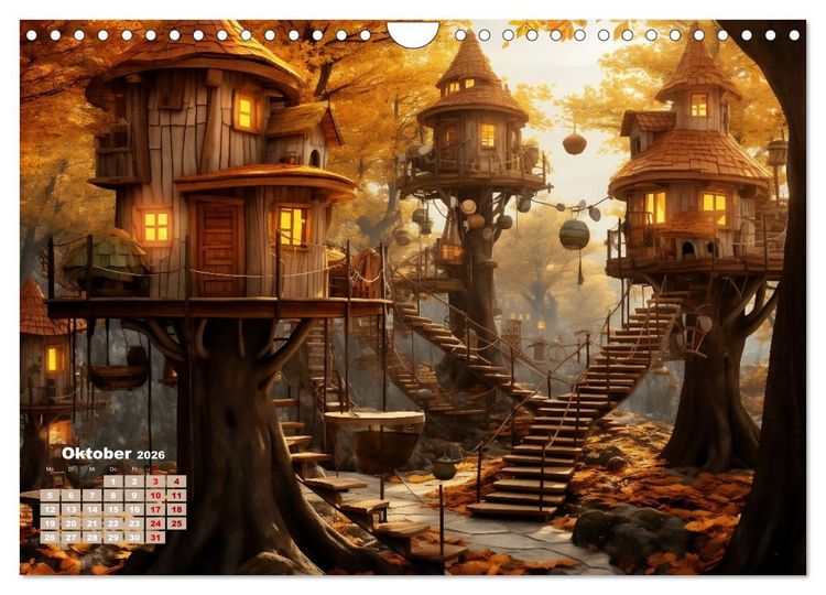 Produktbild: Baumh&auml;user - Traumhafte Luftschl&ouml;sser (Wandkalender 2026 DIN A4 quer), CALVENDO Monatskalender