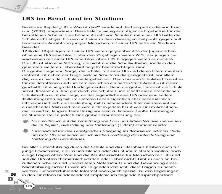 Produktbild: LRS in der Sek. &Iota;