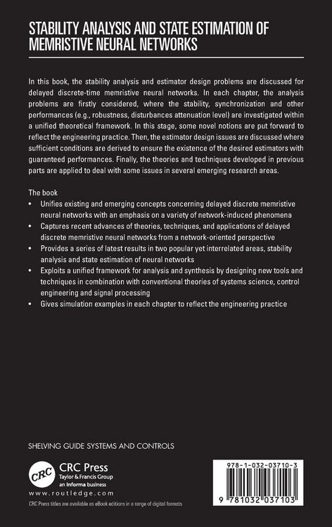 Produktbild: Stability Analysis and State Estimation of Memristive Neural Networks