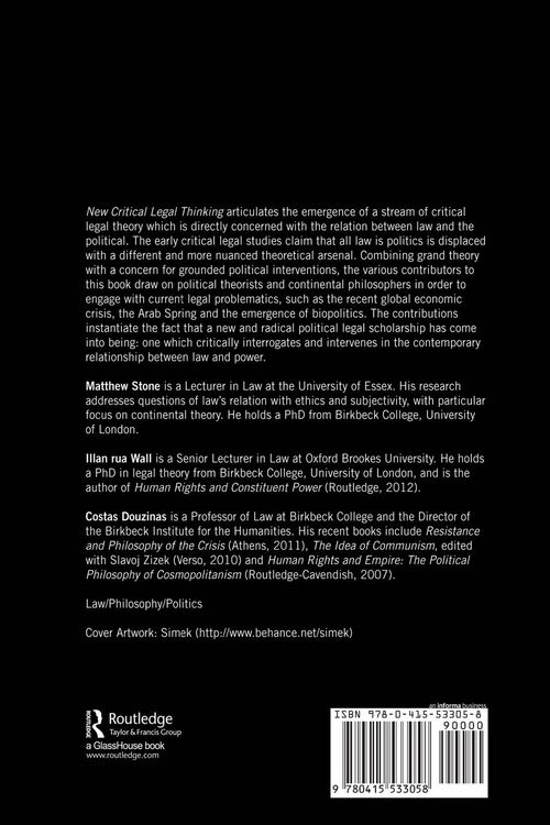 Produktbild: New Critical Legal Thinking