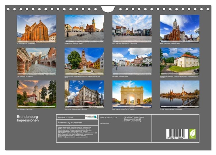 Produktbild: Brandenburg Impressionen (Wandkalender 2026 DIN A4 quer), CALVENDO Monatskalender