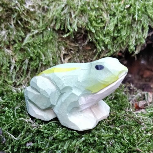 Produktbild: Wudimals A040815 - Frosch, Frog, handgeschnitzt aus Holz