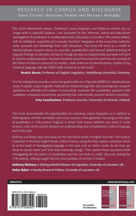Produktbild: Corpus Linguistics and 17th-Century Prostitution