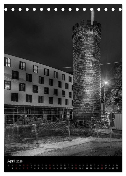 Produktbild: Heilbronn bei Nacht 2 (Tischkalender 2026 DIN A5 hoch), CALVENDO Monatskalender