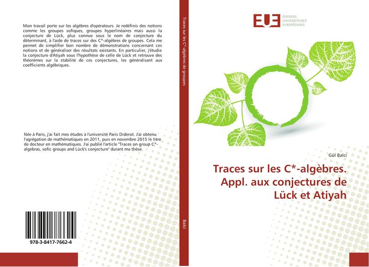 Produktbild: Traces sur les C*-alg&egrave;bres. Appl. aux conjectures de L&uuml;ck et Atiyah