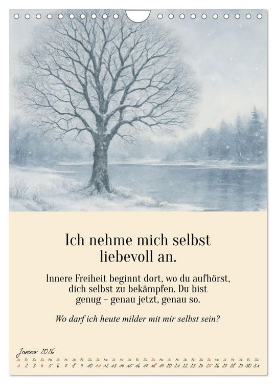 Produktbild: 12 Schl&uuml;ssel zur inneren Freiheit - Ein Jahr f&uuml;r dein inneres Zuhause &ndash; liebevoll, mutig, echt. (Wandkalender 2026 DIN A4 hoch), CALVENDO Monatskalender
