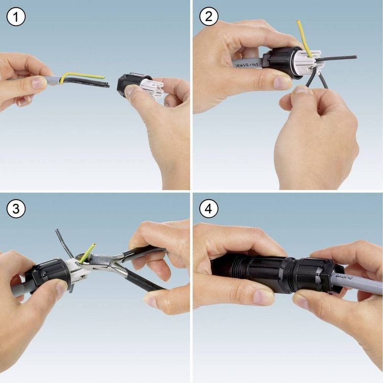 Produktbild: Phoenix Contact 1642153 Rundstecker Leitungsverbinder Gesamtpolzahl: 4 Serie (Rundsteckverbinder): QUICKON 1 St.