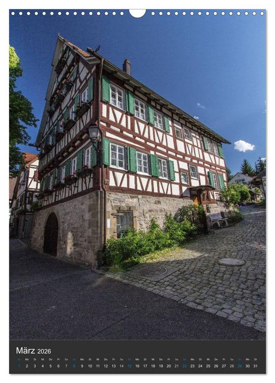 Produktbild: Str&uuml;mpfelbach - Fachwerkh&auml;user (Wandkalender 2026 DIN A3 hoch), CALVENDO Monatskalender