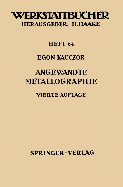 Produktbild: Angewandte Metallographie