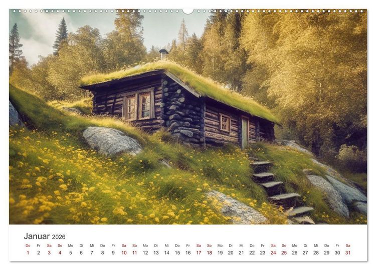 Produktbild: Zuhause in der Wildnis (Wandkalender 2026 DIN A2 quer), CALVENDO Monatskalender