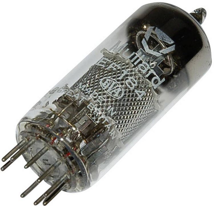 Produktbild: BTB Vertrieb EF 184 = 6 E J 7 Elektronenr&ouml;hre Pentode 200 V 10 mA Polzahl: 9 Sockel: Noval Inhalt 1 St.