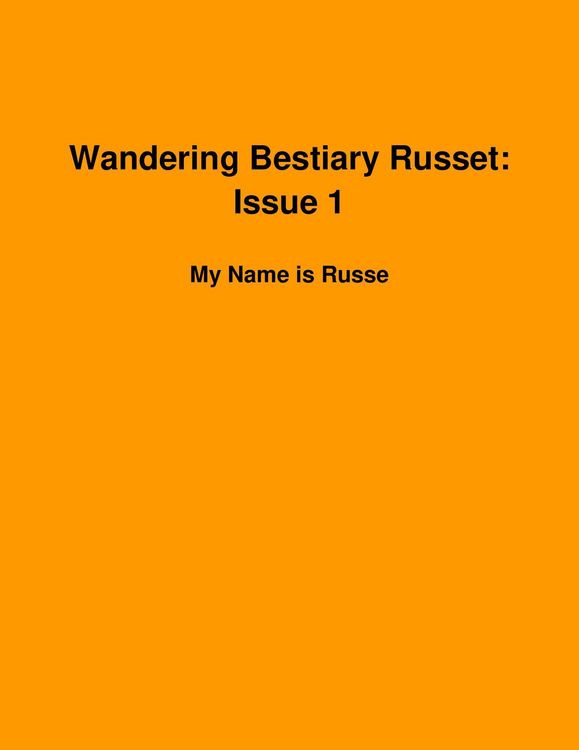 Produktbild: Wandering Bestiary Russet: Issue 1-My Name is Russet