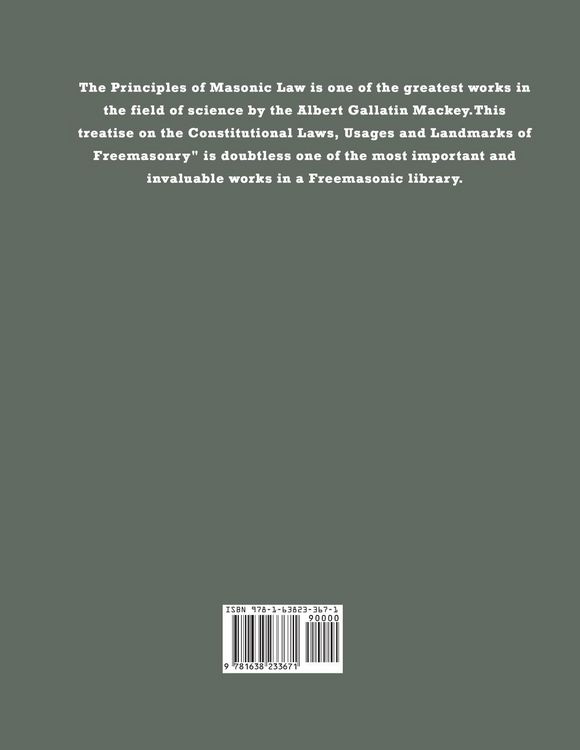 Produktbild: The Principles of Masonic Law