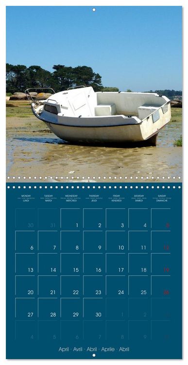 Produktbild: En attendant la mar&eacute;e... (Calendrier mural carr&eacute; 2026 30x30 cm) Calendrier double avec une page pour vos prises de notes