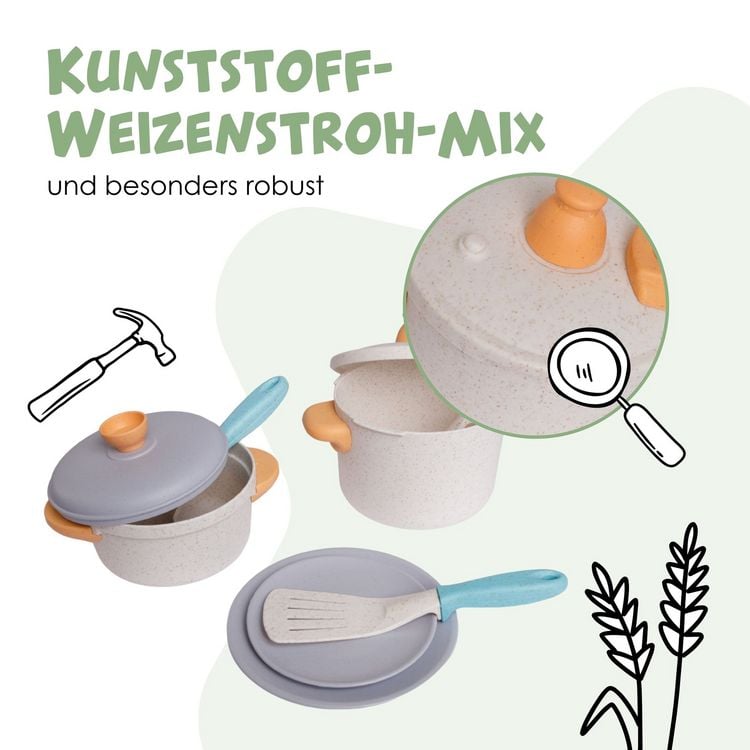 Produktbild: alldoro - Koch- und Geschirrset f&uuml;r Kinderk&uuml;che