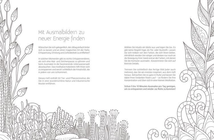 Produktbild: Inspiration Meeresrauschen | 50 Unterwasser-Motive zum Ausmalen, Tr&auml;umen und Entspannen