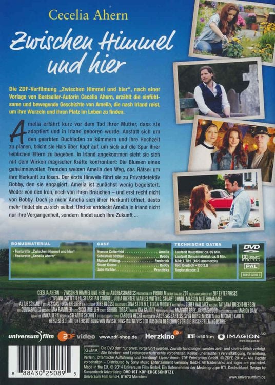Produktbild: Cecelia Ahern - Zwischen Himmel und hier