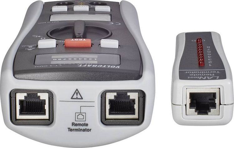 Produktbild: VOLTCRAFT Kabeltester CT-3 DMM Geeignet f&uuml;r BNC, RJ11 und RJ45