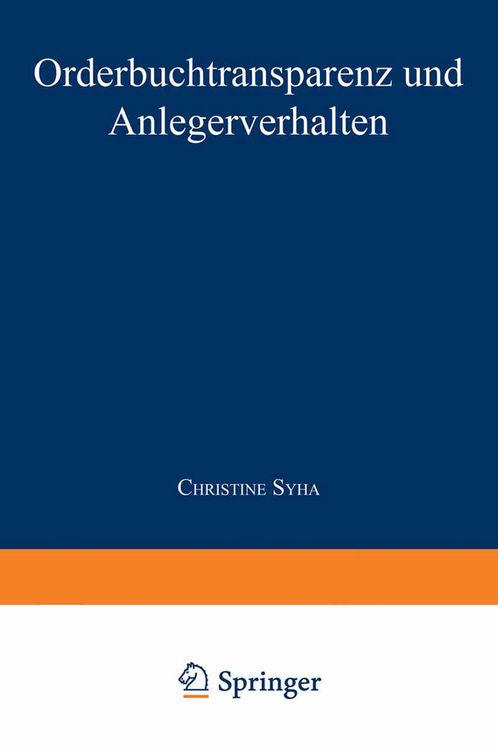 Produktbild: Orderbuchtransparenz und Anlegerverhalten