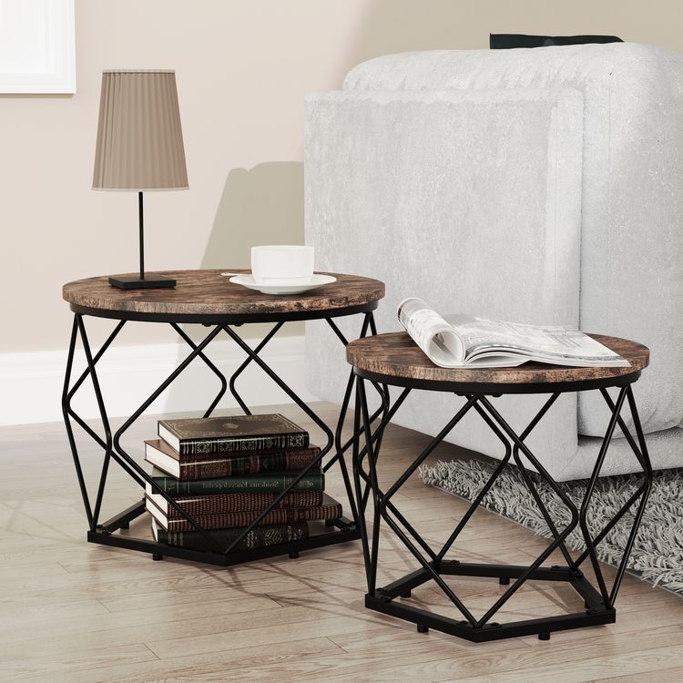 Produktbild: 2er Set Beistelltisch Sofatisch Helaro M