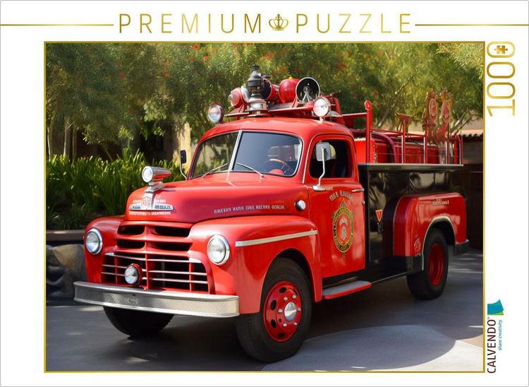 Produktbild: CALVENDO Puzzle Ein Motiv aus dem Kalender Fantastische Nostalgie Feurwehrautos | 1000 Teile Lege-Gr&ouml;&szlig;e 64x48cm Foto-Puzzle f&uuml;r gl&uuml;ckliche Stunden