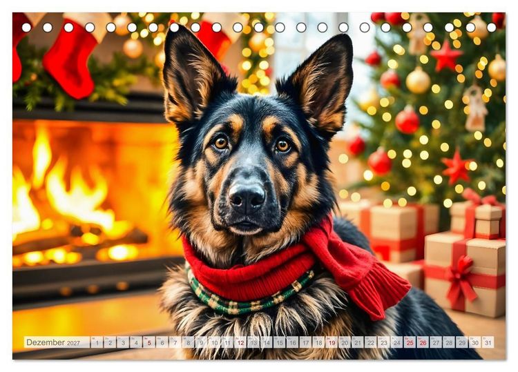 Produktbild: Sch&auml;ferhund 24/7 - Keine Pause f&uuml;r echte Helden (Tischkalender 2027 DIN A5 quer), CALVENDO Monatskalender
