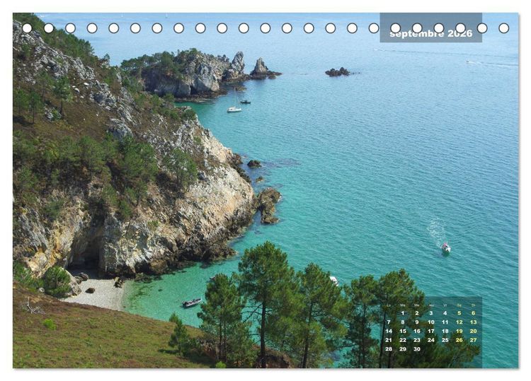 Produktbild: Bretagne Beaux sites du Finist&egrave;re (Calendrier de bureau 2026 DIN A5 vertical), CALVENDO calendrier mensuel