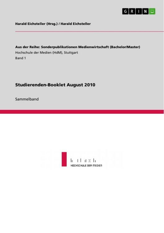 Produktbild: Studierenden-Booklet August 2010