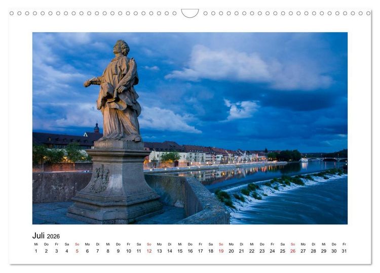Produktbild: W&uuml;rzburg - Im Lauf der Jahreszeiten (Wandkalender 2026 DIN A3 quer), CALVENDO Monatskalender