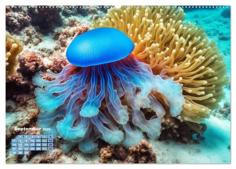 Produktbild: Tief unten im Meer Unterwasser Fantasy (hochwertiger Premium Wandkalender 2026 DIN A2 quer), Kunstdruck in Hochglanz