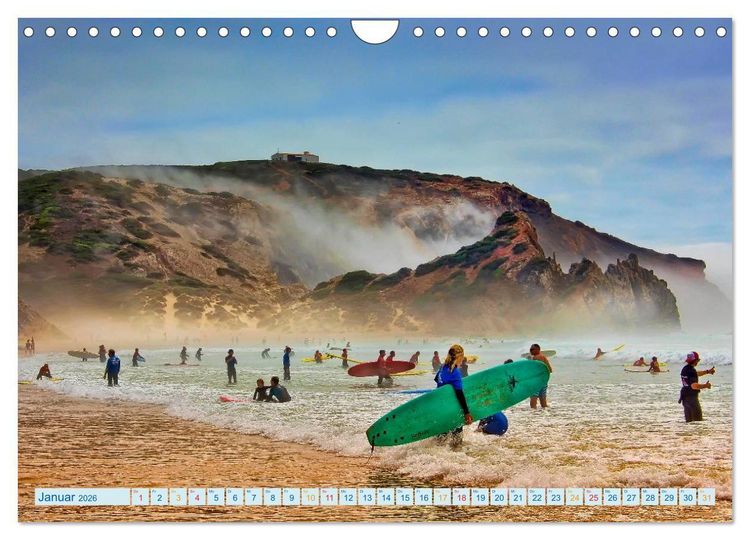 Produktbild: Surfen - Wasser, Wind und coole Typen (Wandkalender 2026 DIN A4 quer), CALVENDO Monatskalender