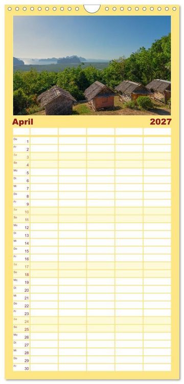 Produktbild: Familienplaner 2027 - Thailand - Die Sch&ouml;nheit Asiens mit 5 Spalten (Wandkalender, 21 x 45 cm) CALVENDO