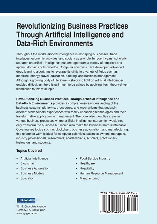 Produktbild: Revolutionizing Business Practices Through Artificial Intelligence and Data-Rich Environments