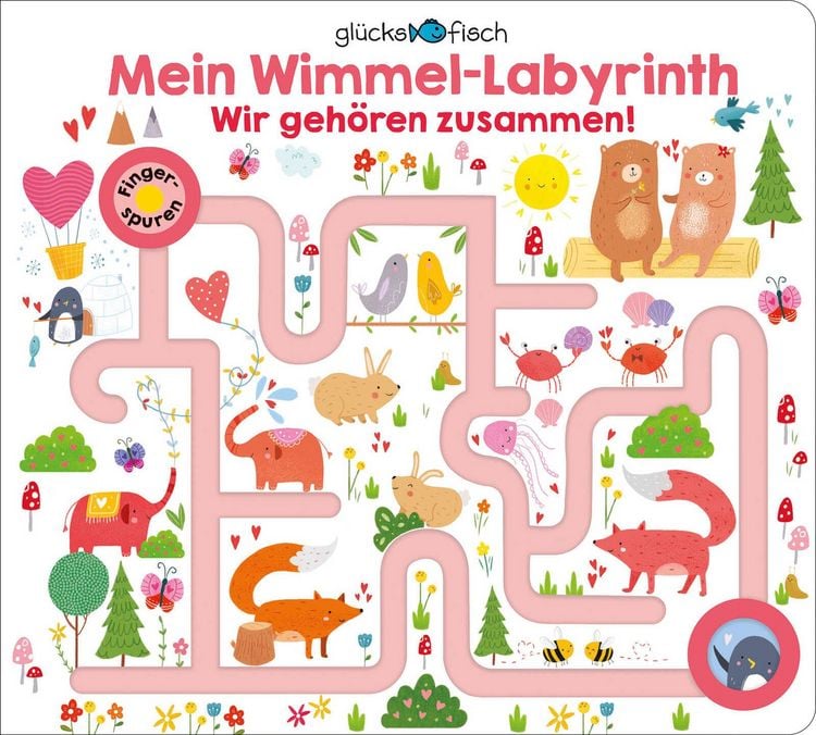 Produktbild: Gl&uuml;cksfisch: Mein Wimmel-Labyrinth: Wir geh&ouml;ren zusammen!