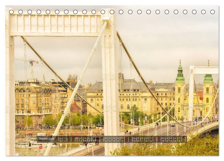 Produktbild: Budapest - Die Stadt an der Donau (Tischkalender 2026 DIN A5 quer), CALVENDO Monatskalender