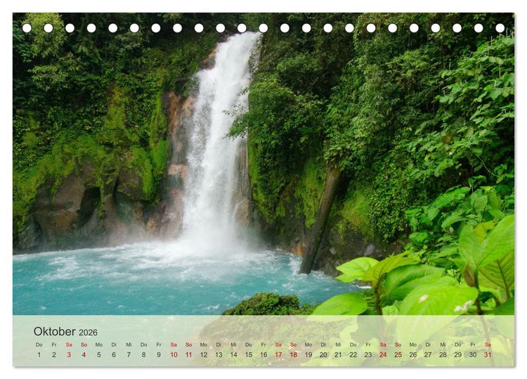 Produktbild: Bekanntes und Unbekanntes Costa Rica (Tischkalender 2026 DIN A5 quer), CALVENDO Monatskalender