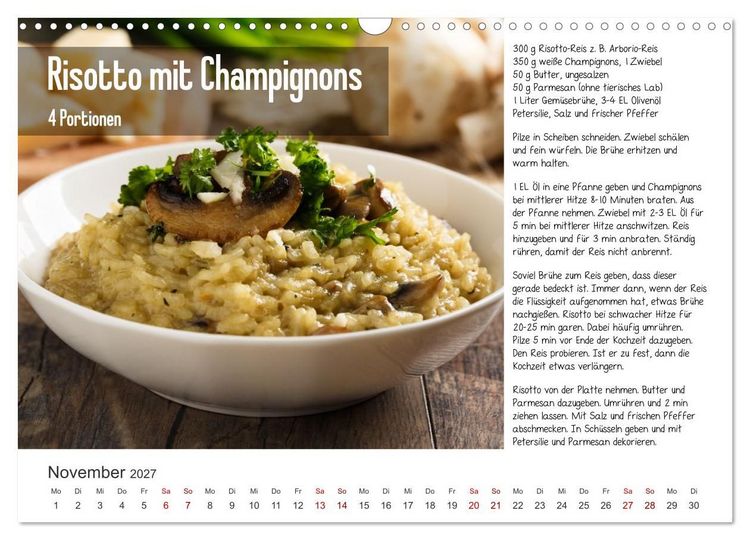 Produktbild: Fleischlos gl&uuml;cklich - 12 Foodfotos mit leckeren Rezepten (Wandkalender 2027 DIN A3 quer), CALVENDO Monatskalender