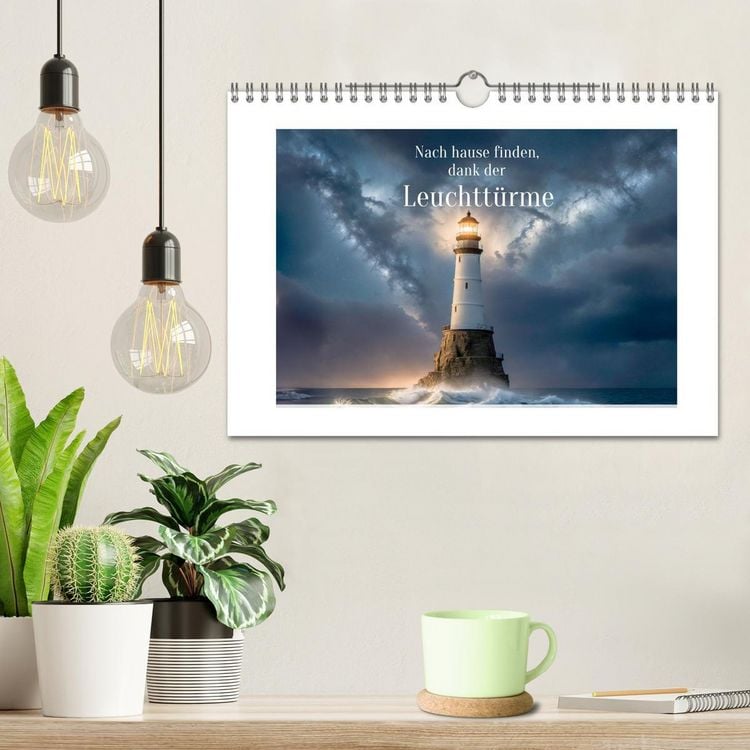 Produktbild: Nach Hause finden, die Leuchtt&uuml;rme (Wandkalender 2026 DIN A4 quer), CALVENDO Monatskalender