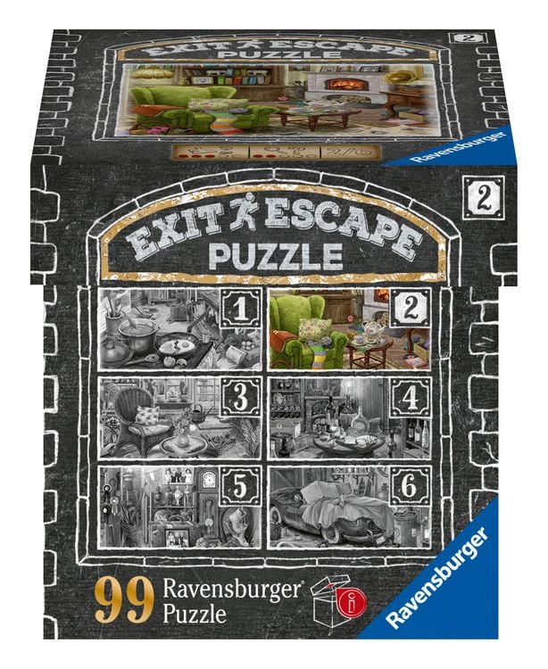 Produktbild: Erwachsenenpuzzle 99 Teile - Im Gutshaus: Wohnzimmer - Exit Puzzle