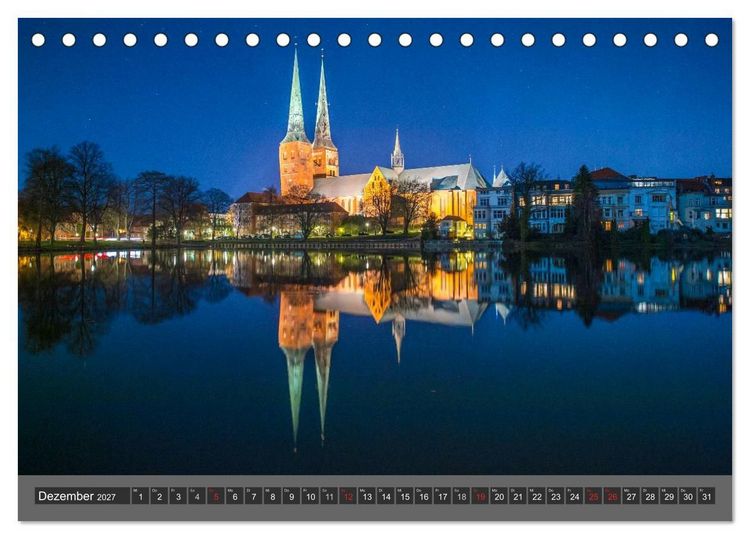 Produktbild: Die Hansestadt L&uuml;beck (Tischkalender 2027 DIN A5 quer), CALVENDO Monatskalender