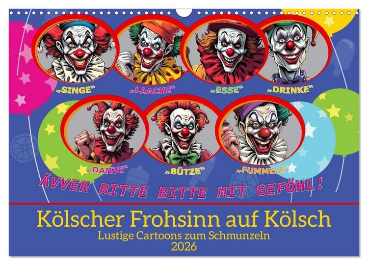 Produktbild: K&ouml;lscher Frohsinn auf K&ouml;lsch (Wandkalender 2026 DIN A3 quer), CALVENDO Monatskalender