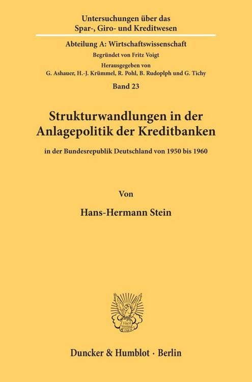 Produktbild: Strukturwandlungen in der Anlagepolitik der Kreditbanken