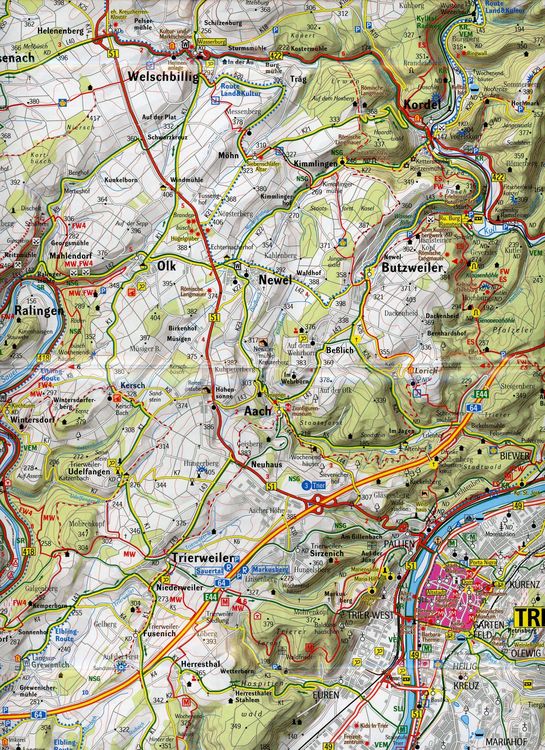 Produktbild: S&uuml;deifel, Luxembourg, Trierer Land 1:50.000