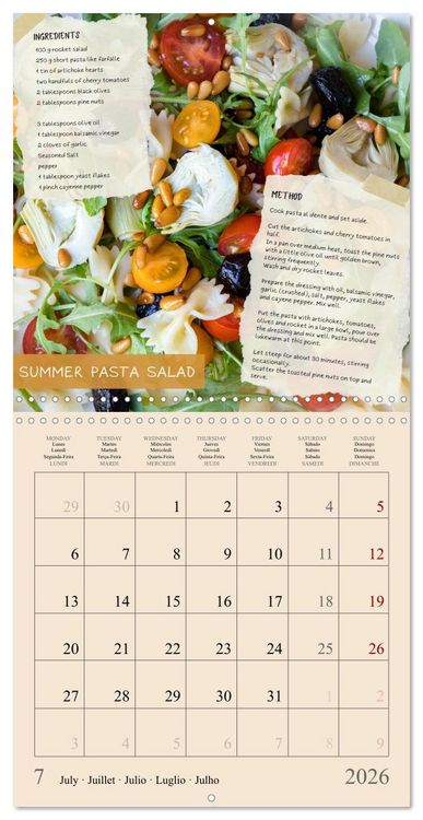 Produktbild: vegan indulgences - one plant-based recipe for each month (Wall Calendar 2026 12 &times; 12 Inch) CALVENDO 12 Month Wall Calendar