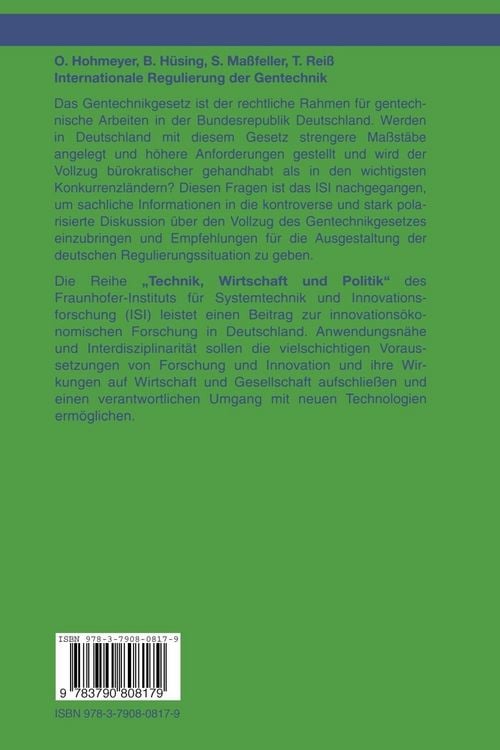 Produktbild: Internationale Regulierung der Gentechnik