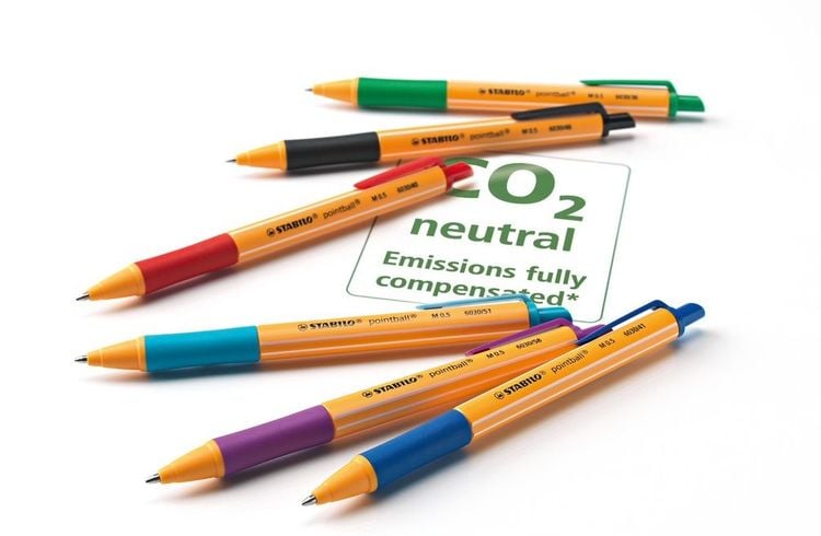 Druck-Kugelschreiber - STABILO pointball - Einzelstift - blau