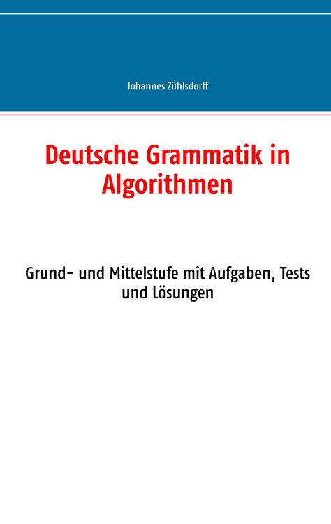 Produktbild: Deutsche Grammatik in Algorithmen