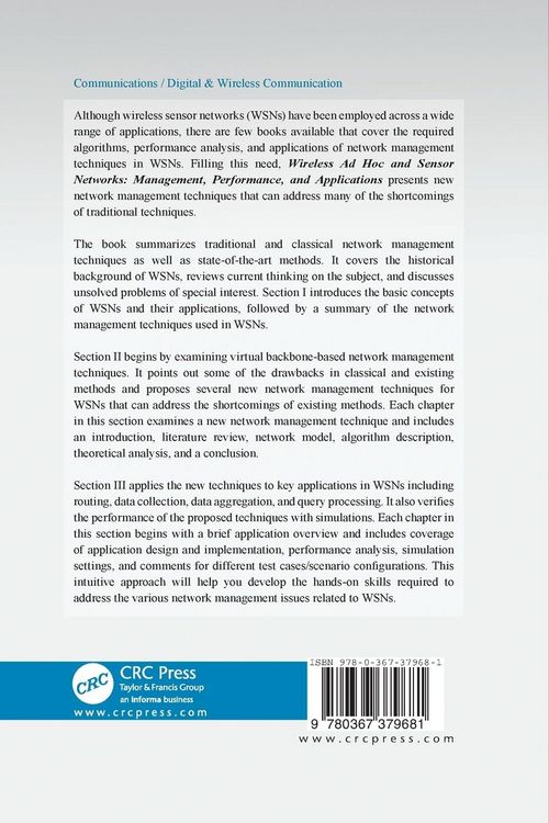 Produktbild: Wireless Ad Hoc and Sensor Networks
