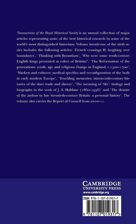 Produktbild: Transactions of the Royal Historical Society