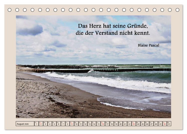 Produktbild: Zitate und Weisheiten (Tischkalender 2026 DIN A5 quer), CALVENDO Monatskalender